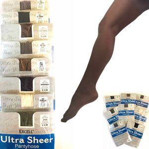 8-PACK Excell Ultra Sheer Pantyhose, One size, fits 5"-5'9", 100-160 lbs